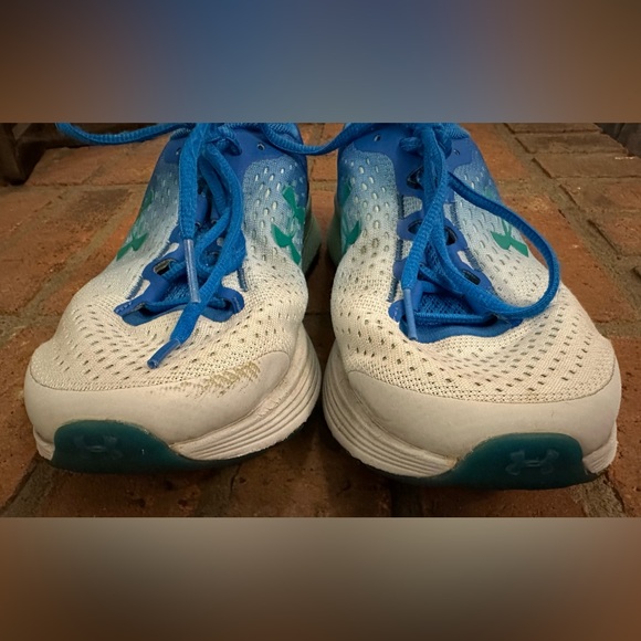 Under Armour Girls Charged Bandit 4 Athletic Running Gym Shoes Sneakers Ombre 6Y - Picture 10 of 16